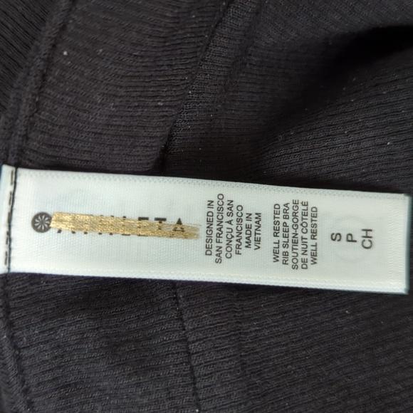 Athleta Black Well Rested Ribbed Sleep Bra Size Small - Picture 7 of 8